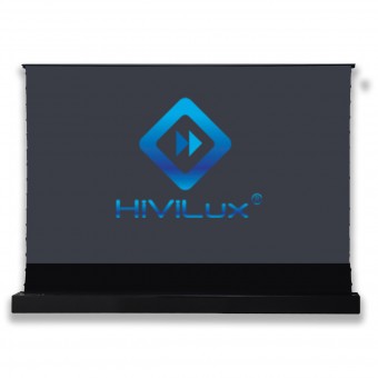 HiViLux® Boden Motor-Leinwand Kontrast Gehäuse Schwarz ALR HiViGrey Cinema 5D HDR
