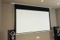 21:9 tab-tensioned motorised screen in ceiling HiViWhite Cinema 1,0