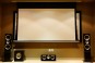 21:9 tab-tensioned motorised screen in ceiling HiViWhite Cinema 1,0